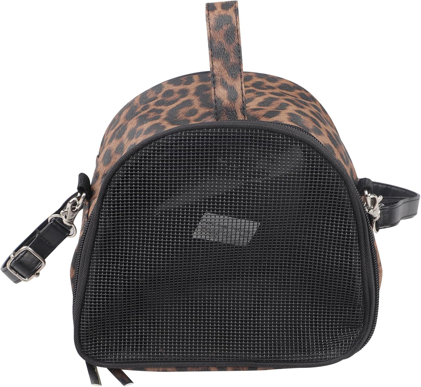 IPENNY Leopard Print Pet Carrier for Small Animals, Portable & Breathable Travel Handbag for Hamster, Sugar Glider, Hedgehog (7.3" L x 6.3" H x 3.1" W)