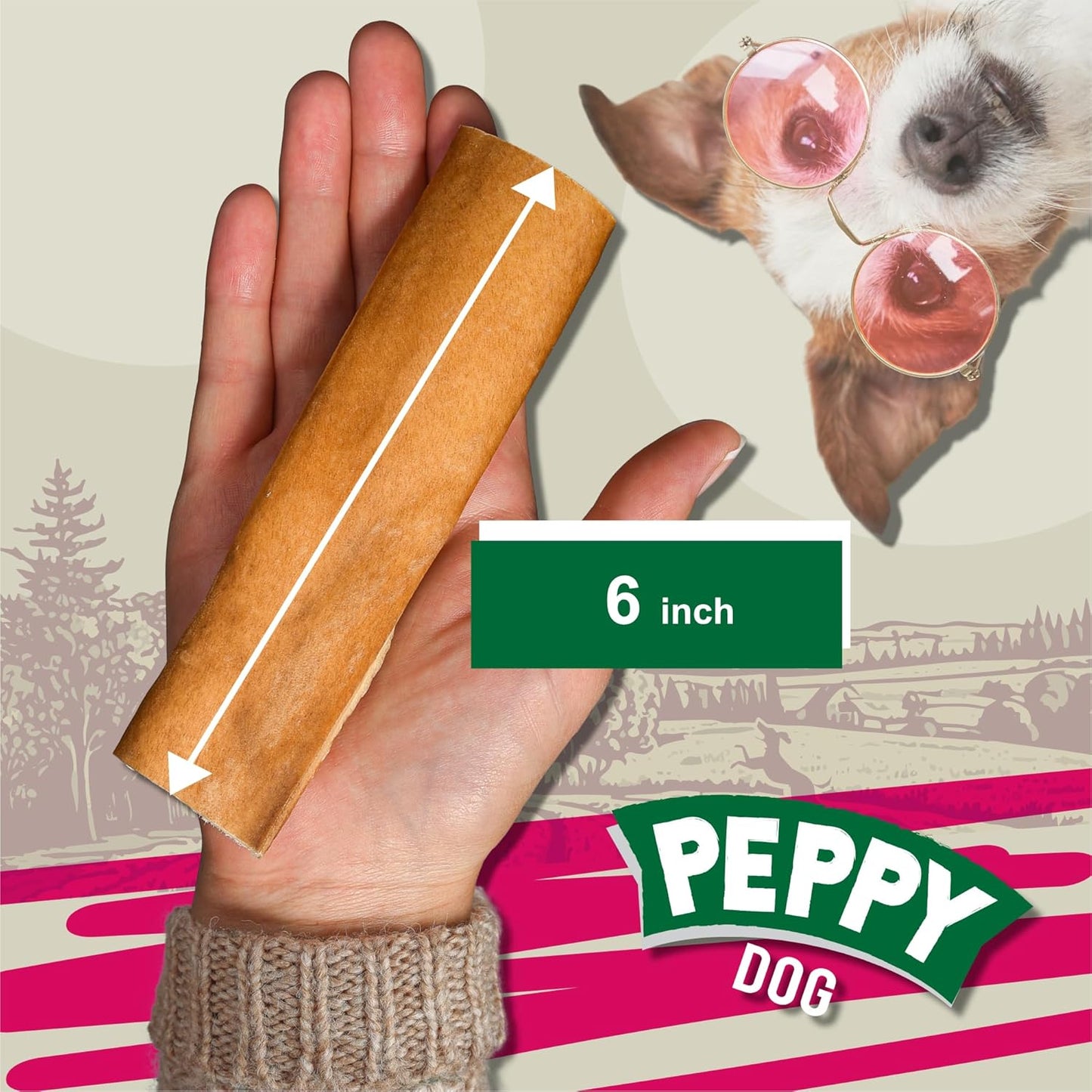 Natural Head Skin Chews (20 Count, 2 lb) | Collagen Sticks | No-Hide Treats | Rawhide Alternative | Protein-Rich Snack | Zero Chemicals