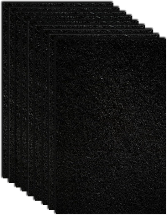 10-Pack 4.5" x 6.5" Carbon Filter Pads for Covered Cat Litter Boxes – Odor Control Replacement Liners for Enclosed Litter Systems