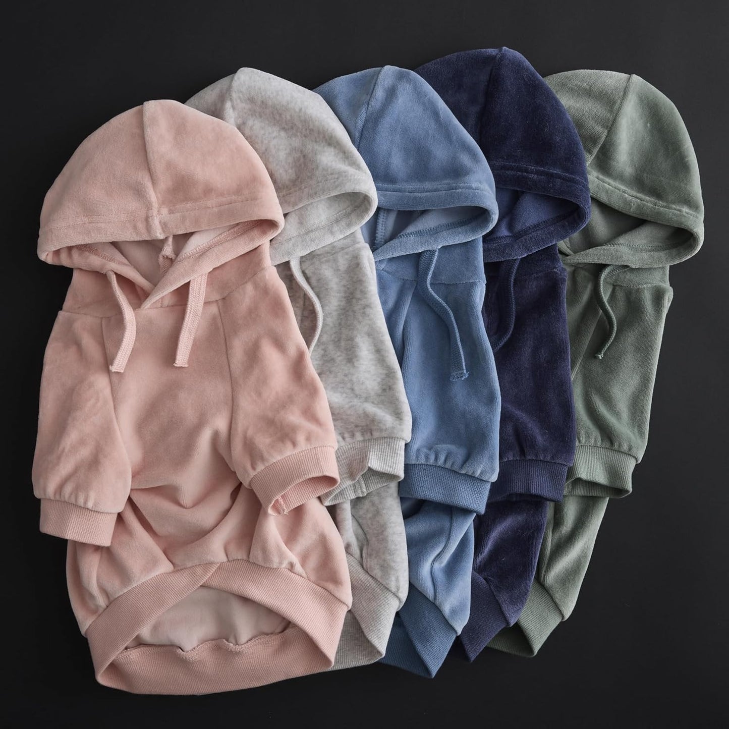 Cooper II Organic Cotton Velour Dog Hoodie Pet Coat for Small, Medium and Large Dogs, Light Heather Gray, XX-Large (70-110 lbs)