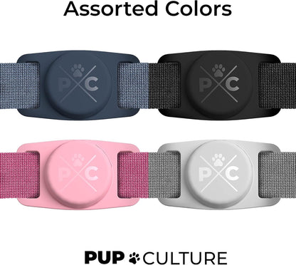 Pup Culture AirTag Dog Collar | Durable & Protective Dog AirTag Holder - Track Your Pet Using Apple AirTag Technology - Dog Collar AirTag Holder -for Dogs and Cats
