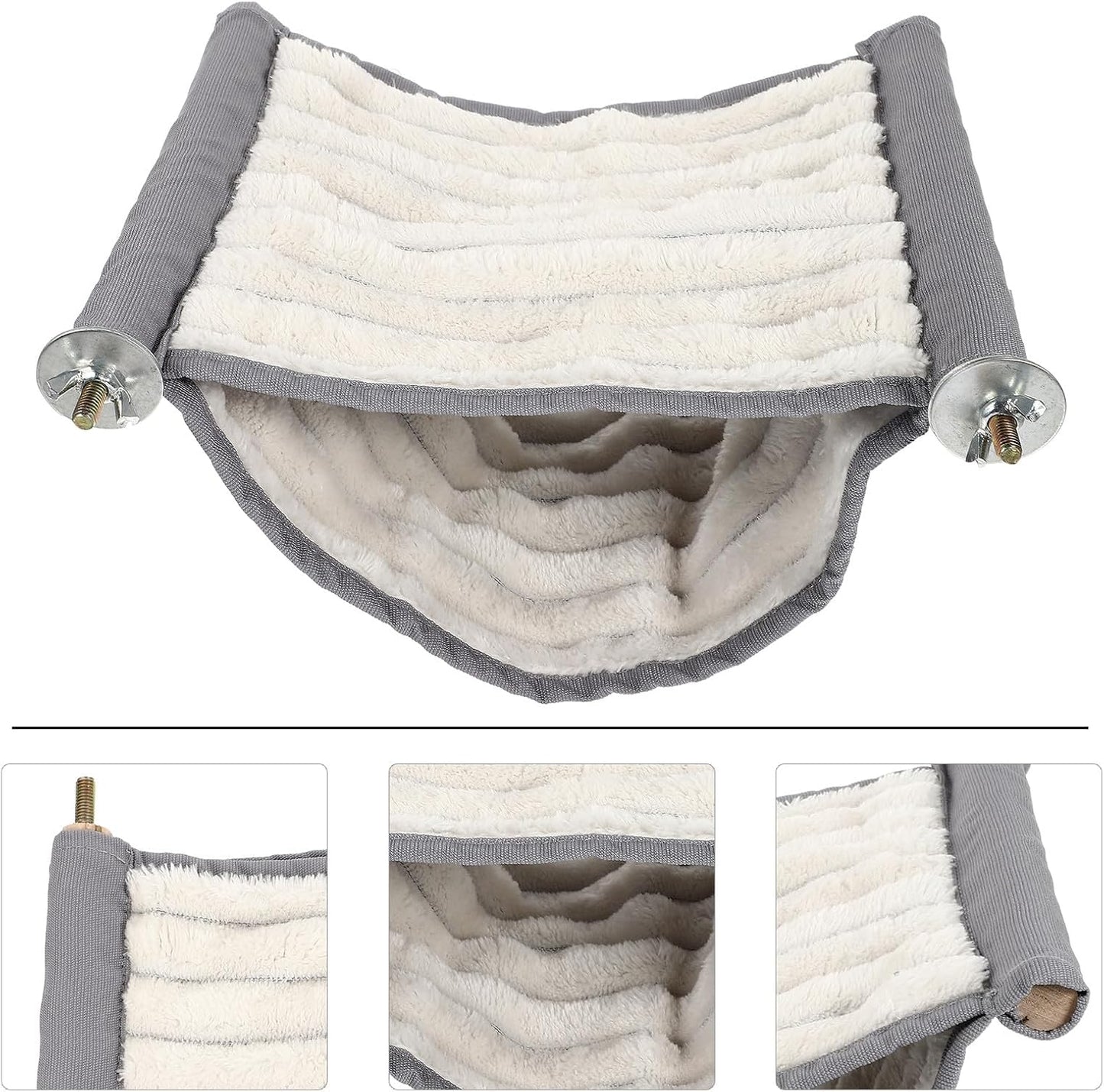 ERINGOGO Hamster Hanging Bed and Small Pet Hammock Detachable Warm Cage Accessory with Soft Fabric for Winter Use in Hamster Cages and Small Animal Habitats
