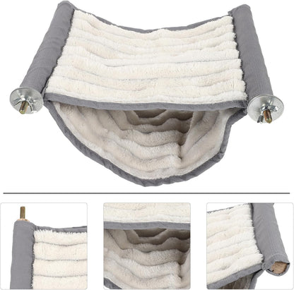 ERINGOGO Hamster Hanging Bed and Small Pet Hammock Detachable Warm Cage Accessory with Soft Fabric for Winter Use in Hamster Cages and Small Animal Habitats
