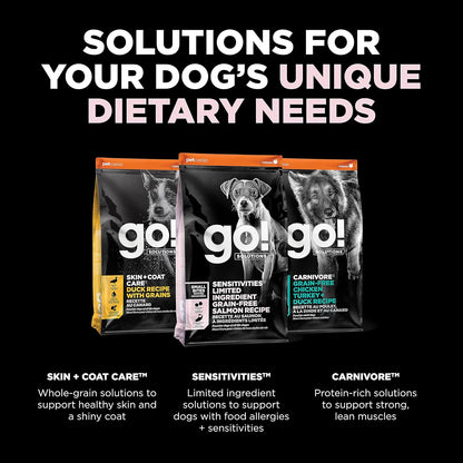 Go! Solutions Sensitivities Limited Ingredients, Grain-Free Dry Dog Food, Small Bites Salmon Recipe for Sensitive Stomach, 6 lb Bag