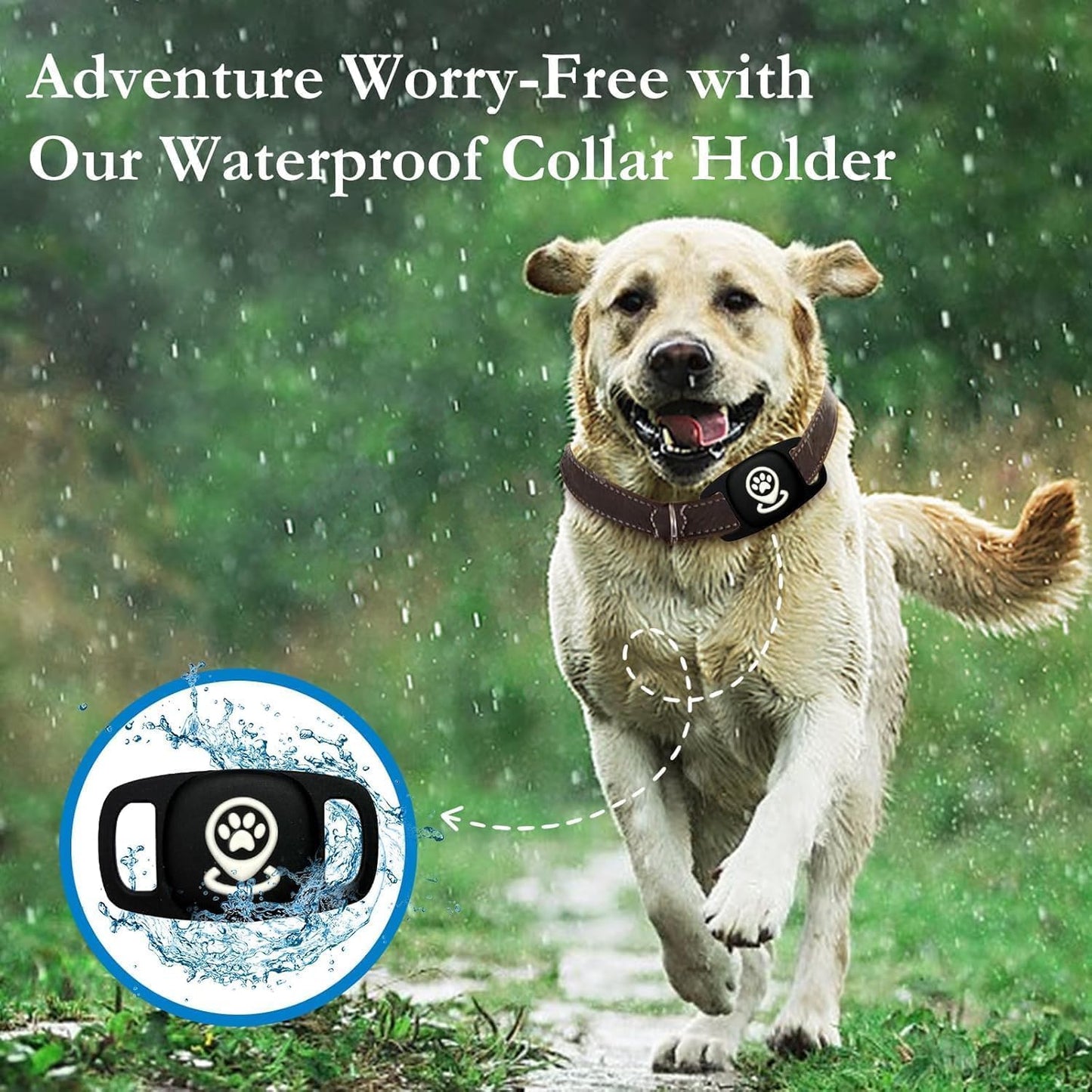 Pet Tracker for Dogs, Dog Tracker Smart Pet Location Tracker with Holder, Smart Item Finder, MFi Certificated Dog Tracking Device, No Monthly Fee, Works with Find My(iOS Only)