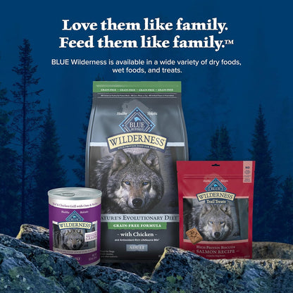 Blue Buffalo Wilderness Adult High-Protein Dry Dog Food with Real Chicken, Grain-Free, Made in The USA with Natural Ingredients, Chicken, 13-lb. Bag