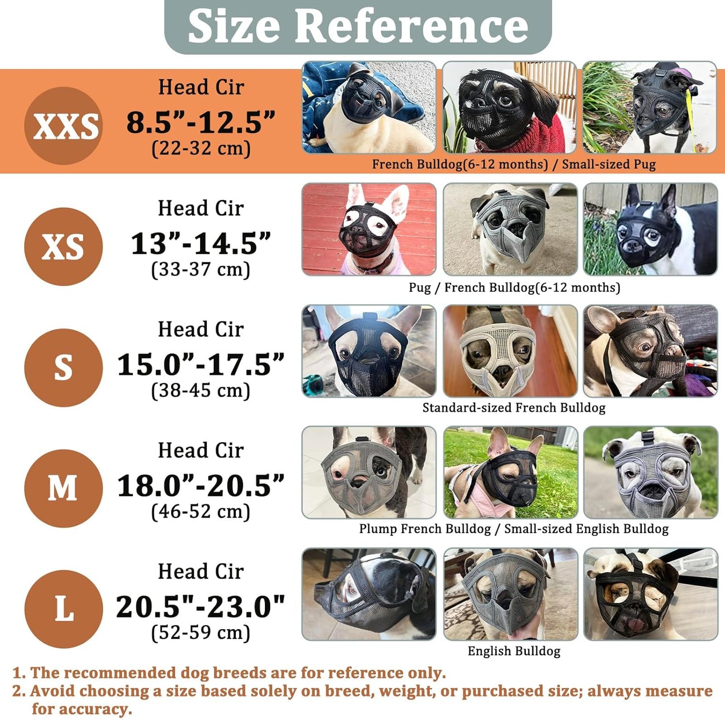 Mayerzon Short Snout Dog Muzzle for French Bulldog with Full Pant Design to Prevent Eating Biting, Soft Mesh Dog Muzzle for Shih Tzu Pug English Bulldog for Grooming Walking, Allow to Drink and Feed