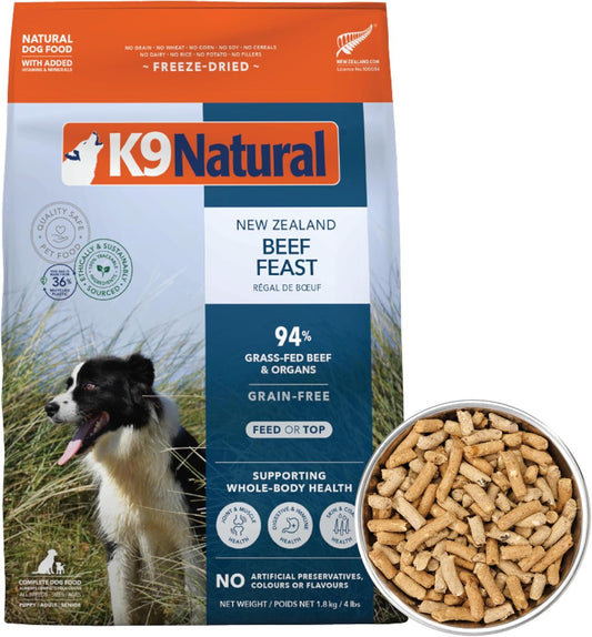 K9 Natural Freeze Dried Dog Food Beef 4lb