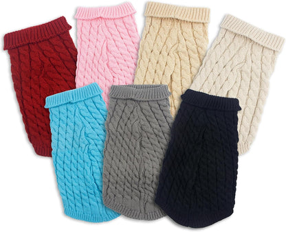 Dog Pullover Sweater Cozy Small Dog Warm Winter Sweater Black S for Bulldog, Poodle, Yorkshire, Cocker Spanie etc.