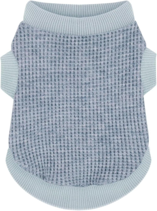 Cozy and Functional Dog Shirts for Small Puppies: Stretchable Blue Attire with Easy-On Design, Ideal for Chihuahuas and Yorkies - Enhance Comfort and Playfulness on Chill Days Medium