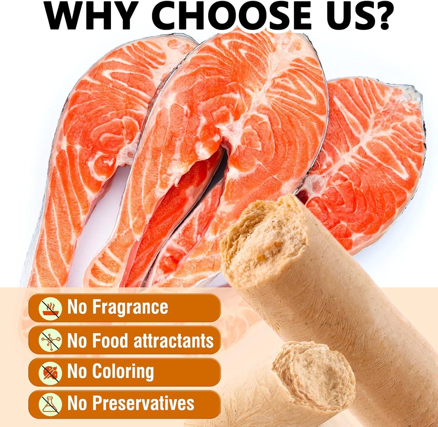 75g Dehydrated Salmon Sticks for Dog,Natural Salmon and Carrots,Easy to Digest and High Protein,for Daily Dog Training and Dental Healthy