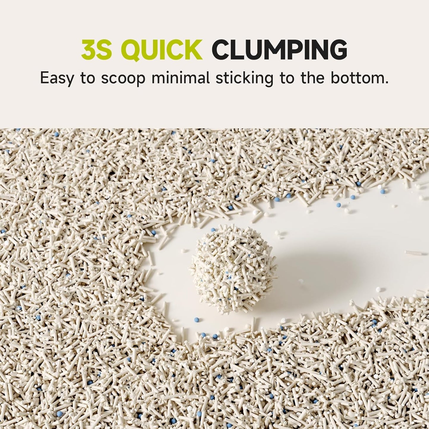 4-in-1 Tofu Cat Litter, Mixed Cassava, Baking Soda, SAP, Natural Plant, Fast Clumping, Strong Water Adsorption & Deodorization, No Tracking, Dust-Free, Flushable, (5.5lbs x 2bags)