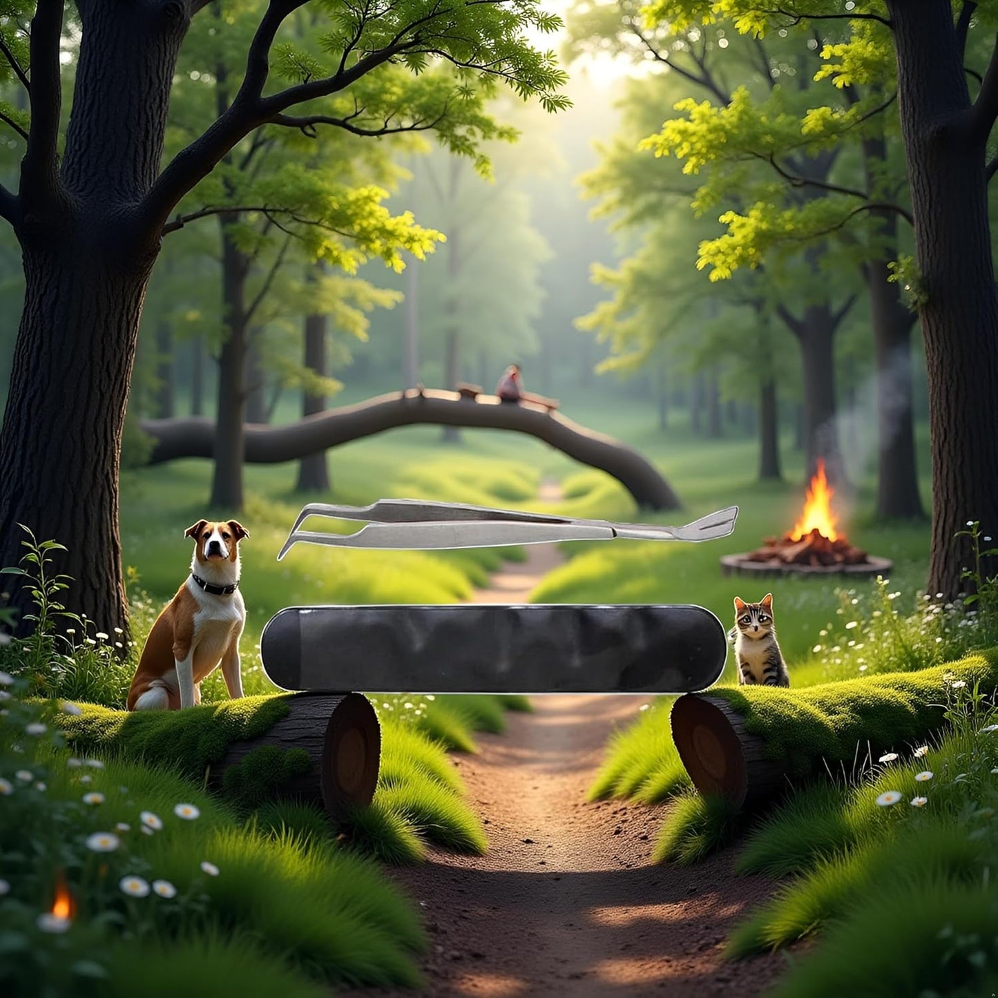 Silver 2 in 1 Tick Removal Tool for Pets,Stainless Steel Professional Tick Tweezers Ticks Remover for Dogs, Cats and Humans,Flea and Tick Control,Tick Remover Tools