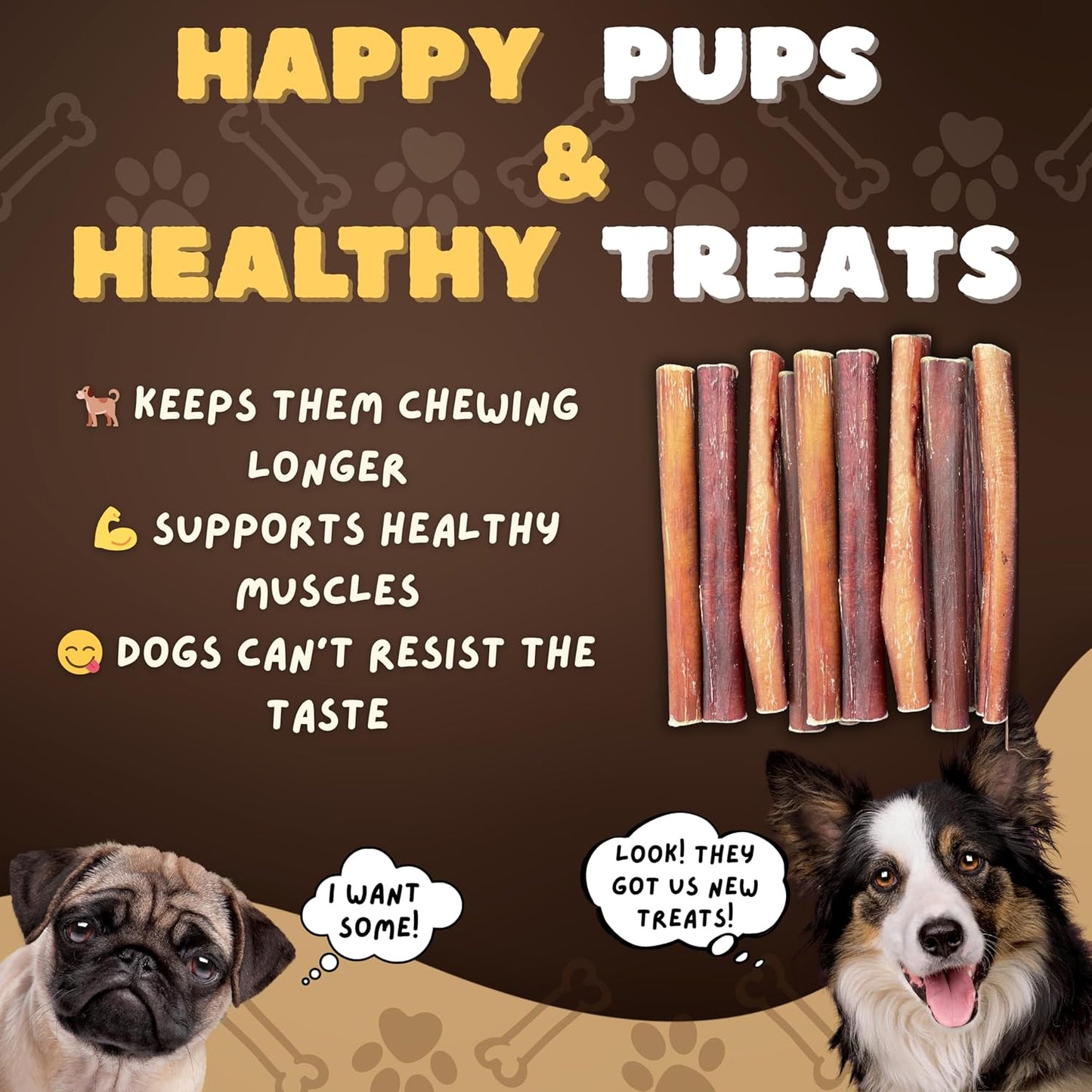 Woofley's 4-5" Bulk Regular Bully Sticks - (20 Count) - Bully Sticks for Dogs - Long Lasting Bully Stick Dog Chews