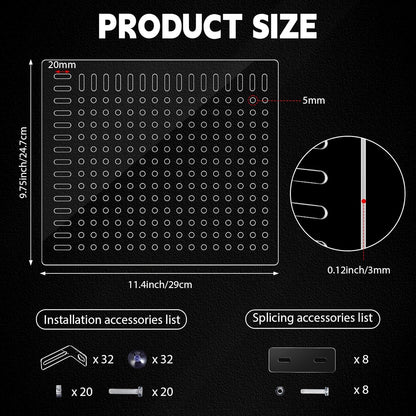 Nuanchu 4 Set Acrylic Fish Tank Divider 11.4 x 9.75'' Aquarium Divider Kit Splicable Flexibly Aquarium Divider with Suction Cups Accessories Splicing Board for 30/40/50/65/75/90/125/150 Gallon Tank