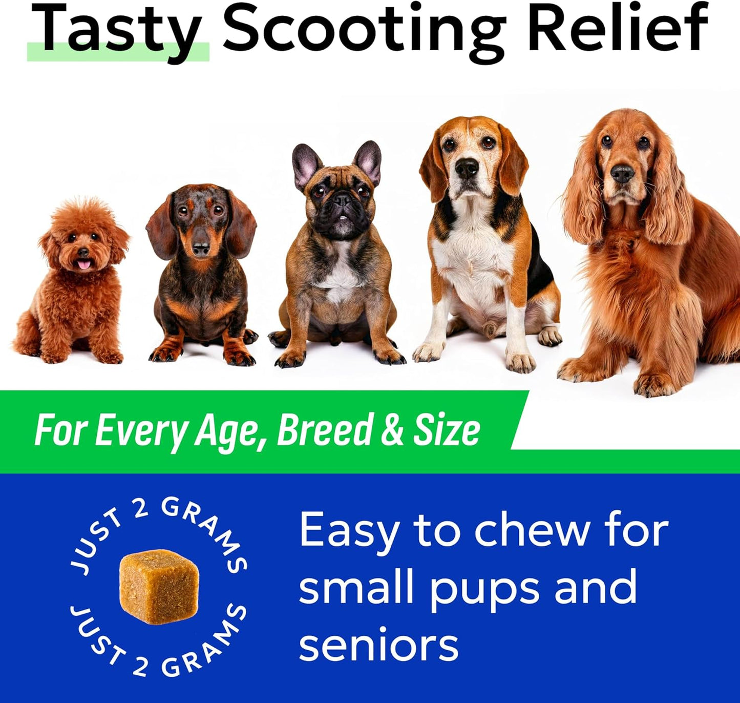 BARK&SPARK Dog Anal Gland Chews Aid + Dog Probiotics for Digestive Health & Enzymes - Prebiotics & Digestive Enzymes Supplement for Dogs Digestion & Gut Health - Diarrhea, Gas, Upset Stomach Relief