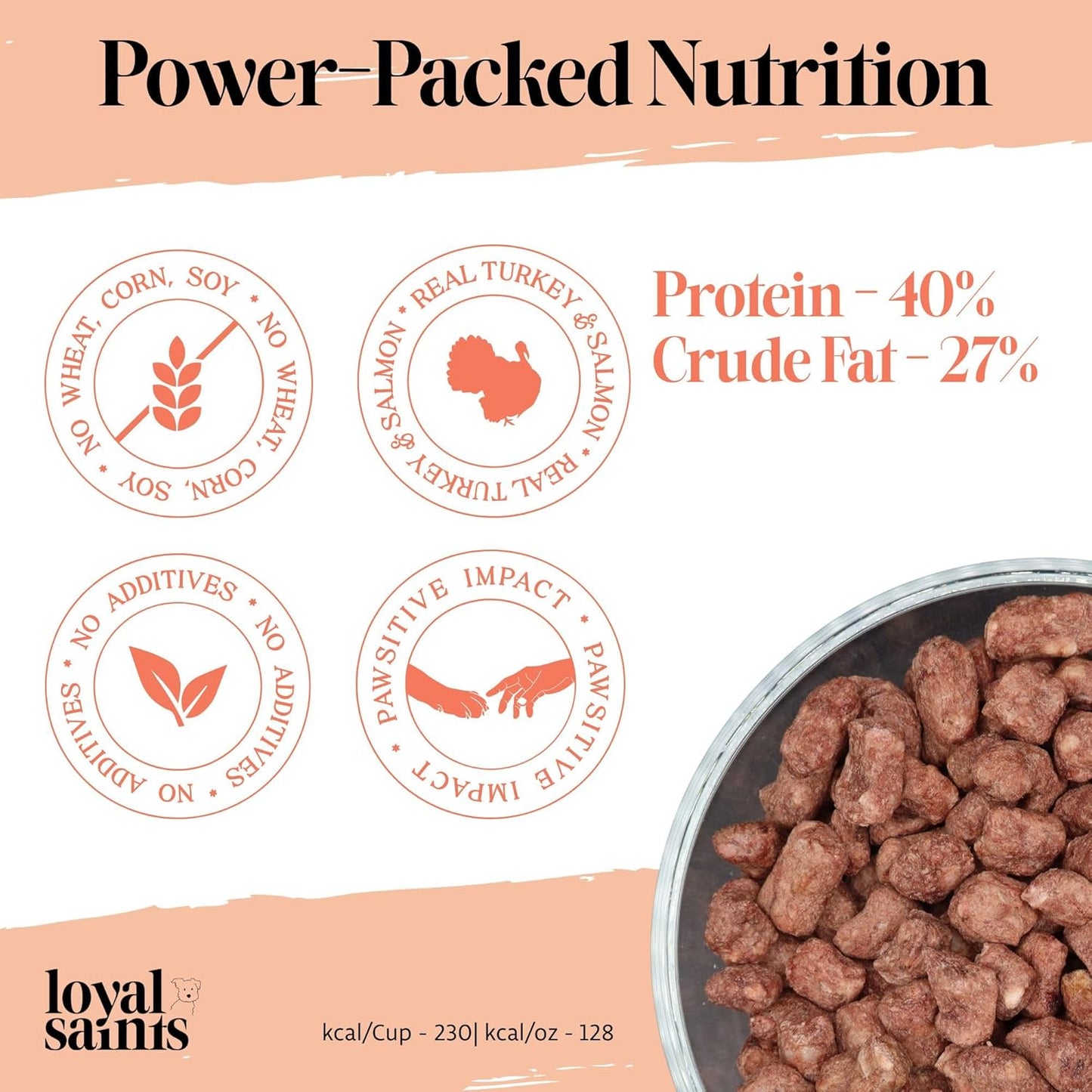 Freeze Dried Raw Dog Food - Premium Turkey and Salmon Flavor with High Protein and Grain Free Dog Food for All Breeds and Picky Eaters - Versatile as Meal Topper, Snack, and Treats, 14 Oz