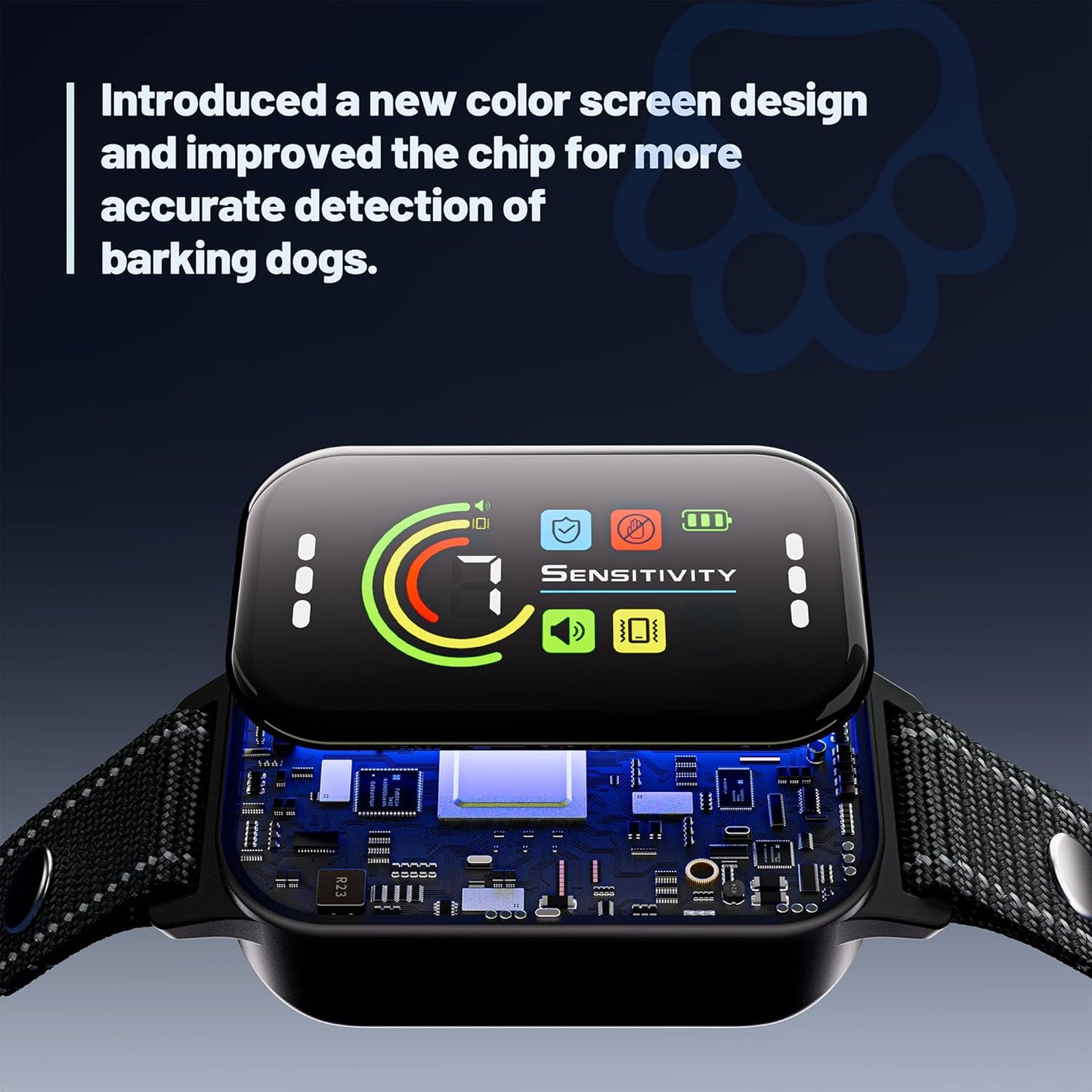 JEUJE Dog Bark Collar 2 Pack, Bark Collar for Large Medium Small Dogs 8-120lbs, AUTO Barking Collar, Bark Training Collar with 7-Level Sensitivity + 5 Safety Modes Humane Training System