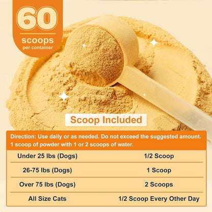 ZEBORA Pumpkin Powder for Dogs & Probiotics Soft Chews for Dogs, Pumpkin Flavor