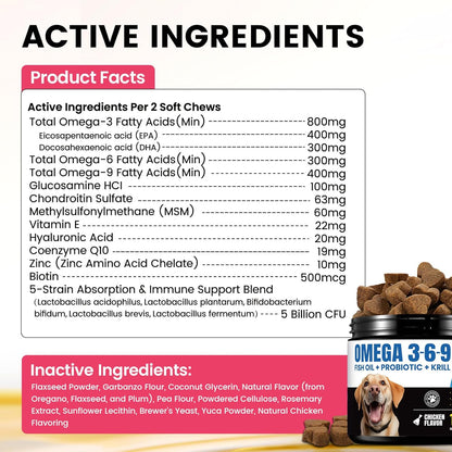 Premium Dog Fish Oil - 8-Source Fish Oil Formula for Coat and Mobility