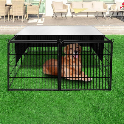 Dog Kennel Cover, 210D Oxford Tarp, Waterproof Privacy Enclosure for Large Outdoor Crates, Patio Picnic Camping Backyard Shade Protection Weather Shield, Sturdy Build for Daily Outdoor Use