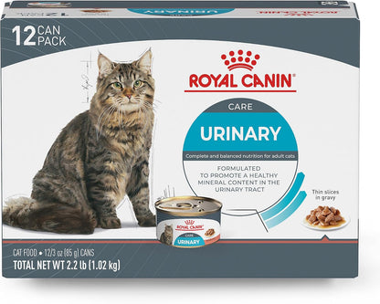 Royal Canin Feline Care Nutrition Urinary Care Adult Thin Slices in Gravy Cat Food, 3 oz (Pack of 12)