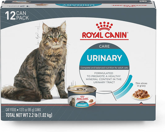 Royal Canin Feline Care Nutrition Urinary Care Adult Thin Slices in Gravy Cat Food, 3 oz (Pack of 12)
