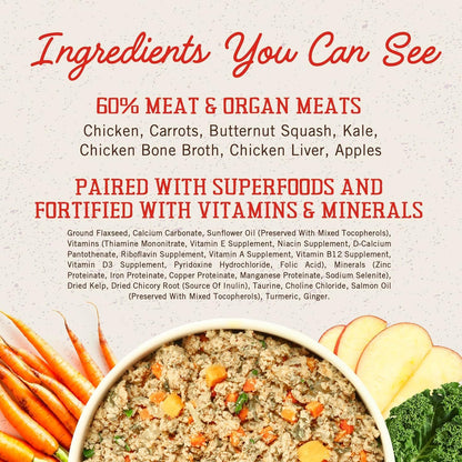 Stella & Chewy's FreshMade Frozen Fresh Grain-Free Chick-a-Lick'n Dog Food, 16-oz Pouch (Pack of 4)