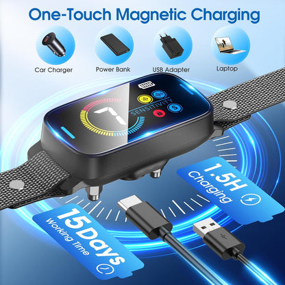 Ultrasonic Smart Bark Collar for Large Medium Small for Dogs Automatic Anti Barking Training Collar Rechargeable Bark Collar with Waterproof Vibration and Beep 7 Sensitivity Black