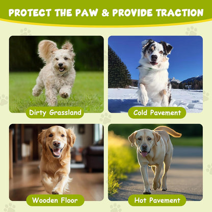 Dapaw Dog Paw Protector Pads, Anti-Slip Paw Grip for Senior & Injured Dogs on Hardwood & Tile Floors, Paw Stickers for Hot Pavement with Strong Traction (5 Sets, 20 Pcs) XXXL