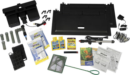 Tetra 55 Gallon Aquarium Kit with Fish Tank, Fish Net, Fish Food, Filter, Heater and Water Conditioners