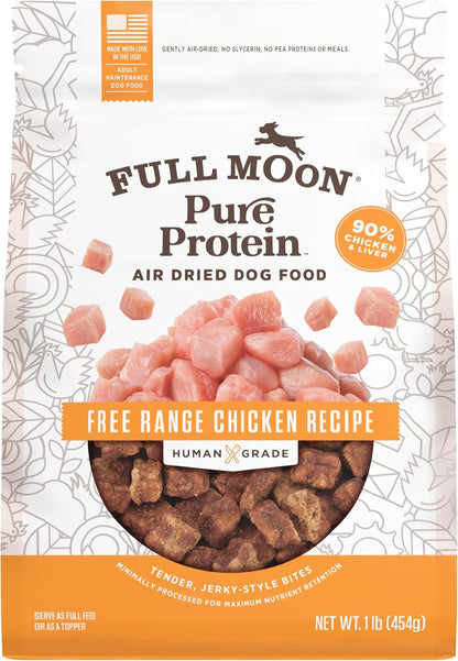 Full Moon Pure Protein Air Dried Dog Food Free Range Chicken Recipe 1lb