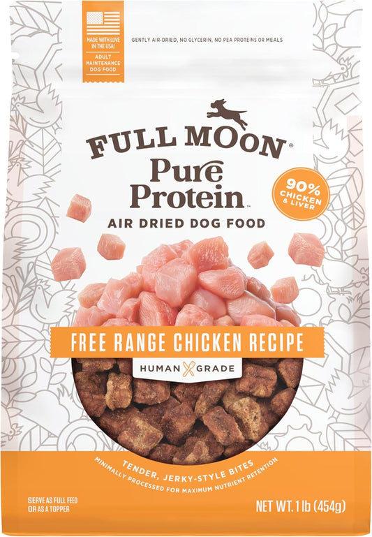 Full Moon Pure Protein Air Dried Dog Food Free Range Chicken Recipe 1lb
