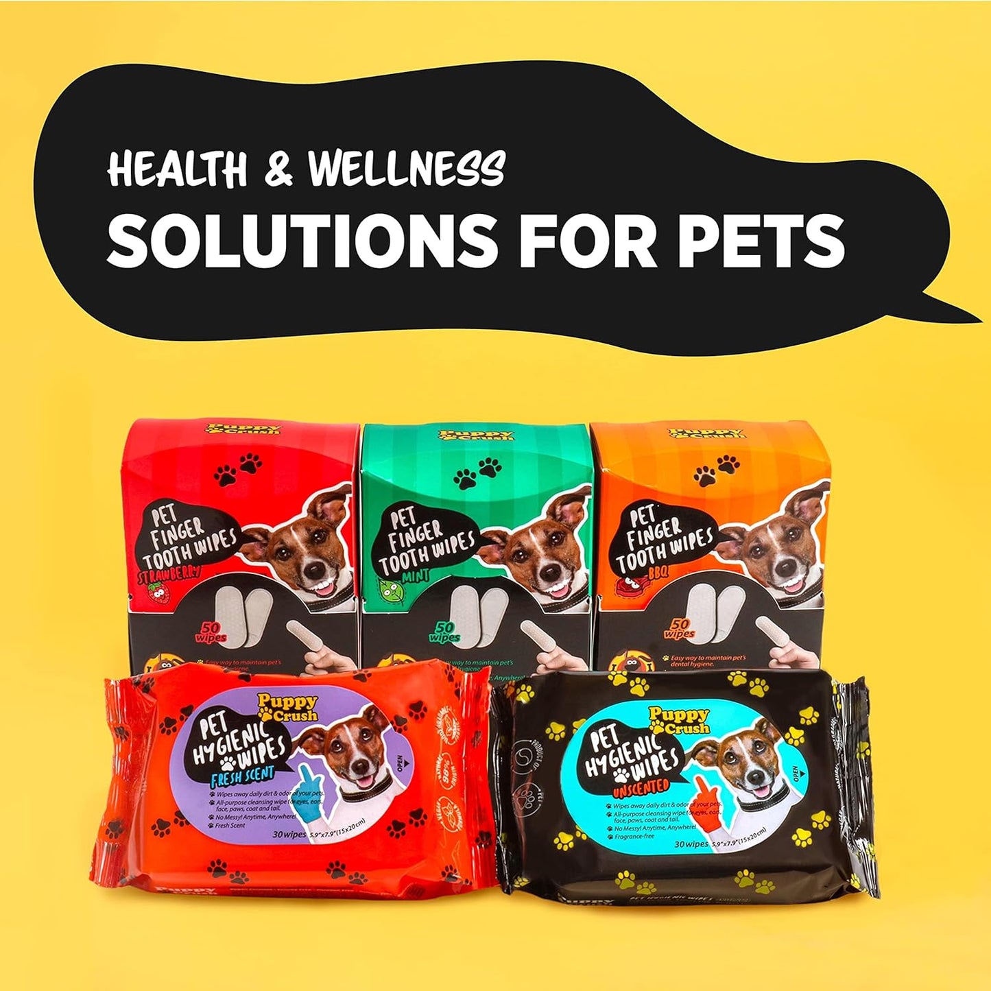 Pet Finger Tooth Paste BBQ (50 Wipes) Easy-to-use Disposable pet Finger Tooth Wipes