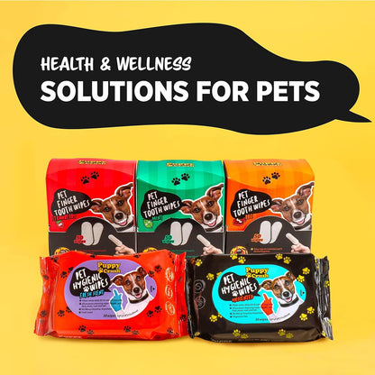 Pet Finger Tooth Paste BBQ (50 Wipes) Easy-to-use Disposable pet Finger Tooth Wipes