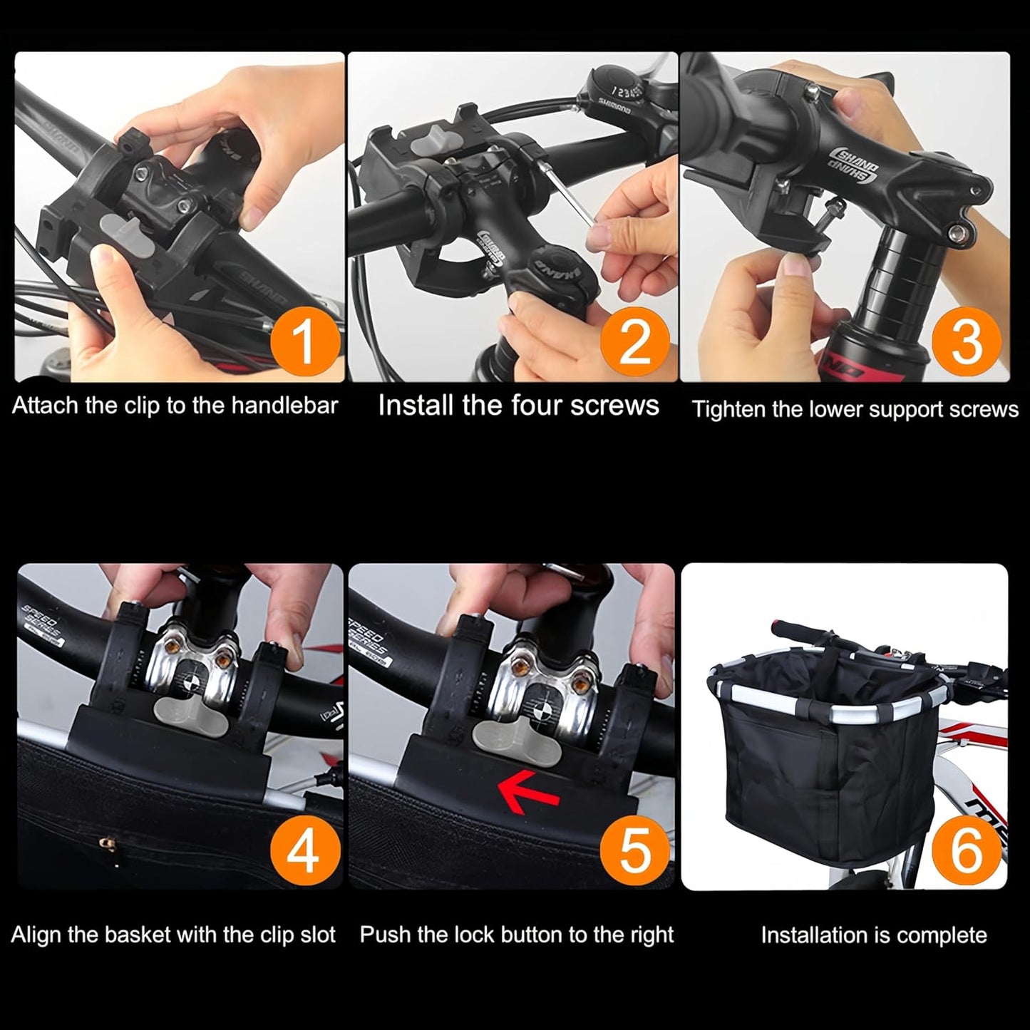 Bicycle Basket Bike Front Basket Folding Detachable Cycling Bag- Perfect Removable Dog Basket for Bike- Pet Cat Dog Carrier Easy Install Quick Released