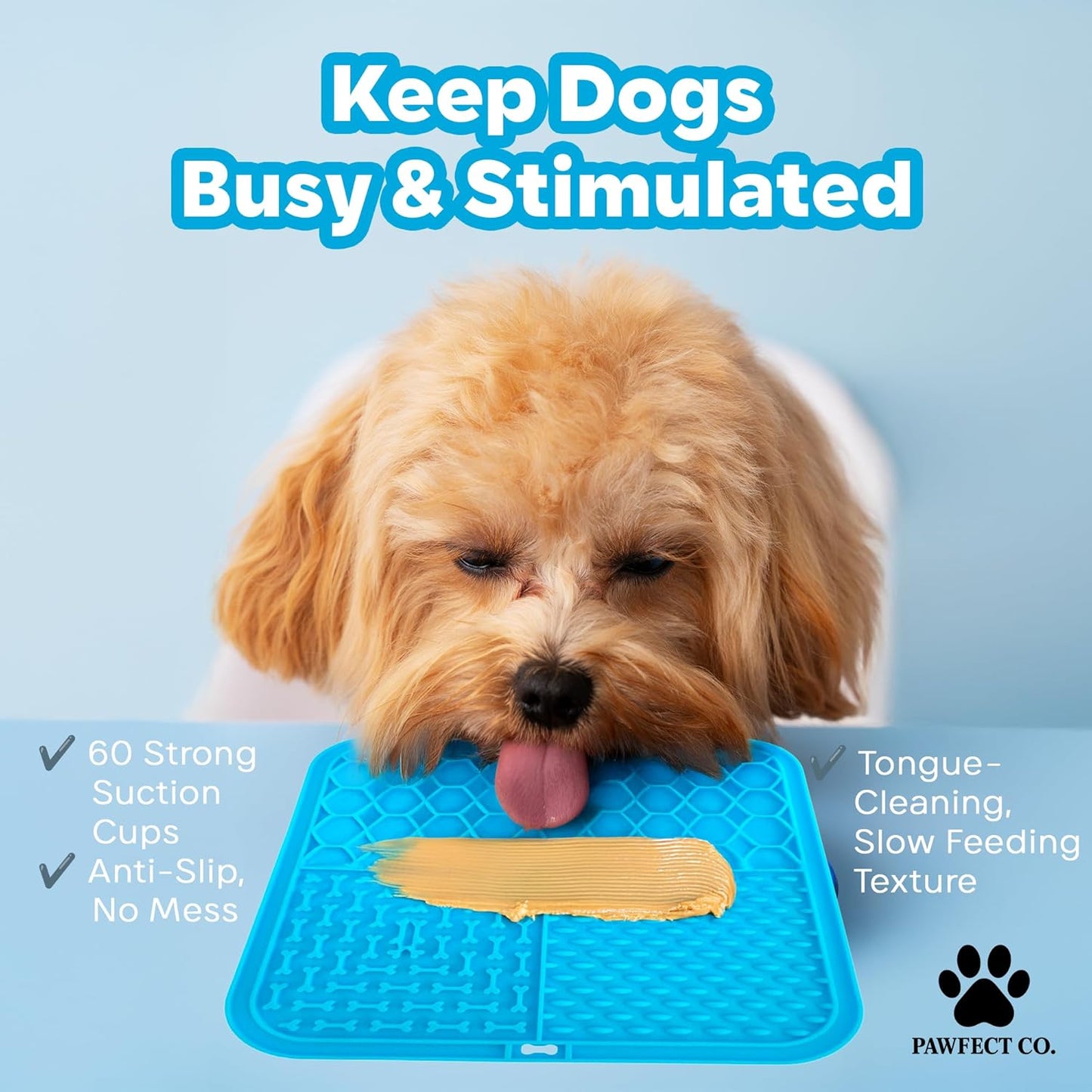 Interactive Frozen Dog Treat Toy Set w/ Tray, Lick Mat & Spatula - Durable Leak-Free Puzzle Toy for Enrichment & Stimulation, Stuffable Treat Dispenser, Reduces Anxiety, For Small, Medium, Large Dogs