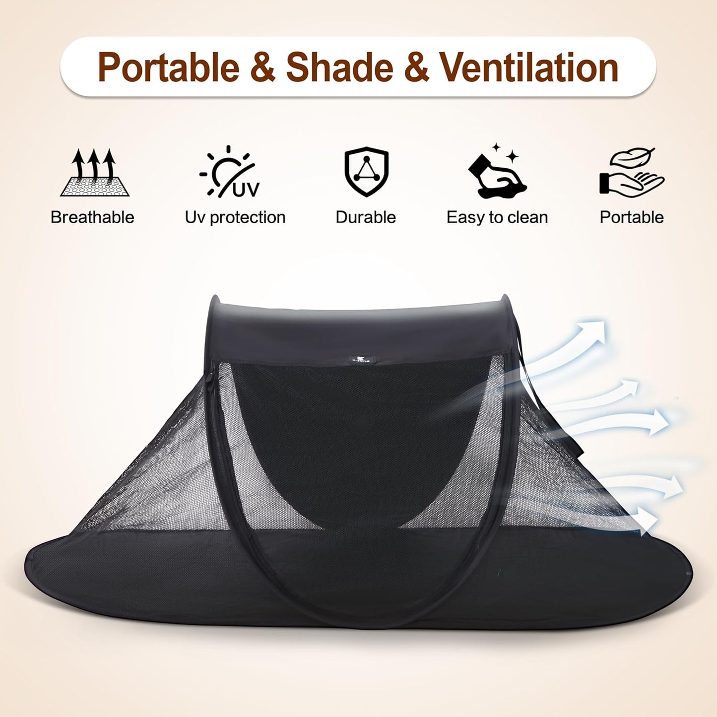 X-ZONE PET Outdoor Cat Tent, Pop Up Cat Playpen, Pet Enclosure Suitable Birds and Small Animals Black