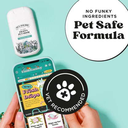 Poo-Pourri Pawsitively Fresh Pocket Deodorizer Spray – Dog & Cat Odor Remover – Plant Based Ingredients – Vet Recommended – Great for Air, Carpet, Fabric, Litter Box, Urine & Strong Pet Odors