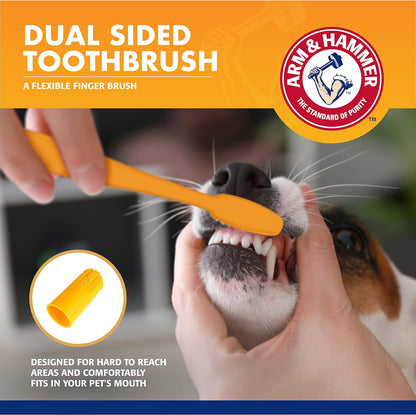 Arm & Hammer for Pets Dog Dental Care Fresh Breath Kit | Includes Arm & Hammer Baking Soda Dog Toothpaste and Dog Toothbrush | Dog Plaque Removal Kit, Mint