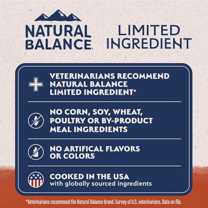 Natural Balance Limited Ingredient Grain Free Salmon & Sweet Potato Dry Dog Food, Sensitive Stomach, 24 lb (Pack of 1)