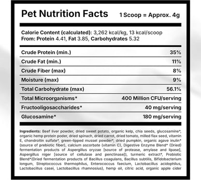 Mobility Gold Dog Broth Powder - Hip & Joint Superfood – Makes Gravy Topper or Liquid Broth – Beef Liver, Glucosamine, Chondroitin, Pet Supplements and Natural Ingredients – 30 Scoop Pack