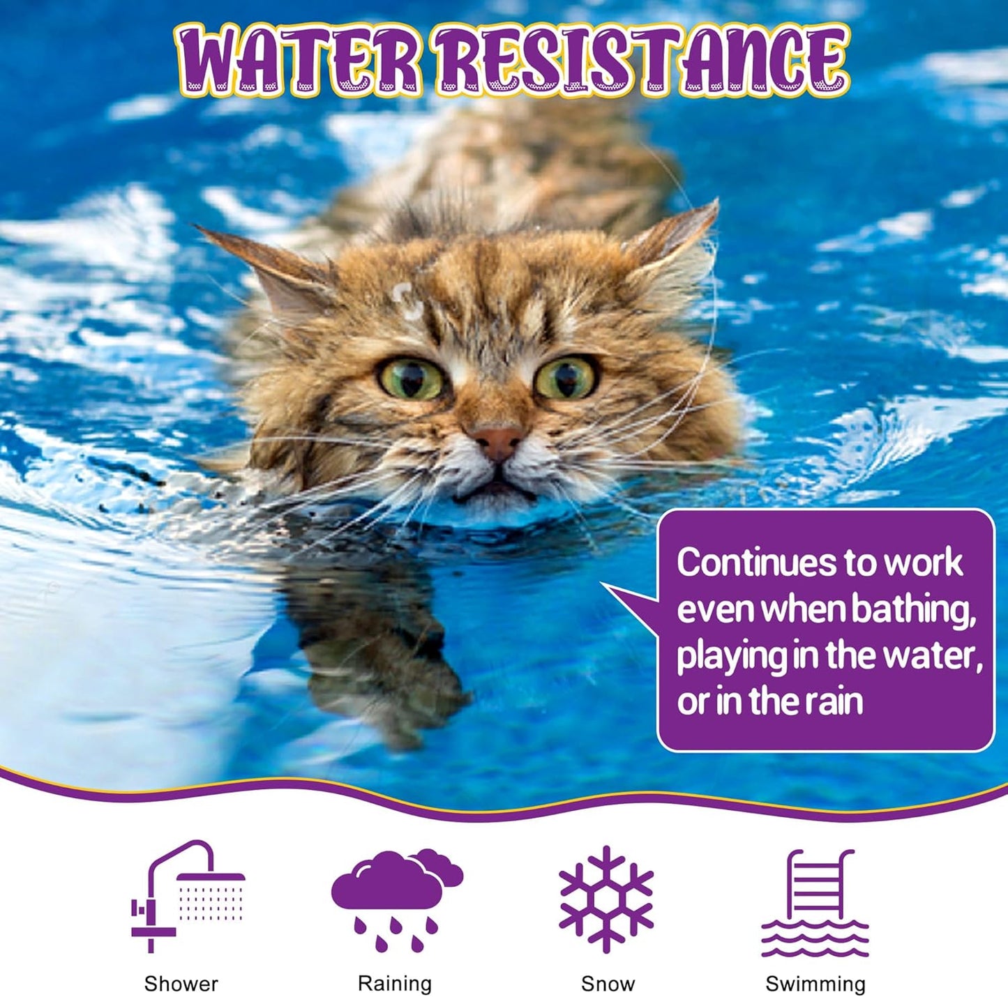 4 Pack Flea & Tick Collar for Cats - 8 Months Long-Lasting Protection and Prevention, Adjustable Cat Flea and Tick Collar