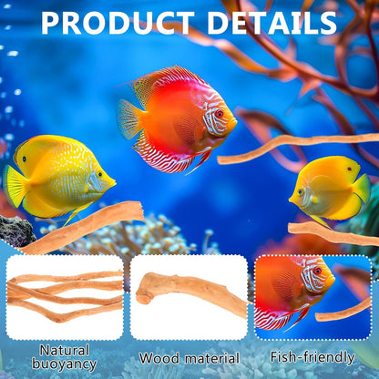 250g Natural Driftwood for Aquarium, Mix Natural Wood Roots, Wood Long Driftwood, Applies to Reptile Branches Terrarium, Driftwood for Aquarium Decor