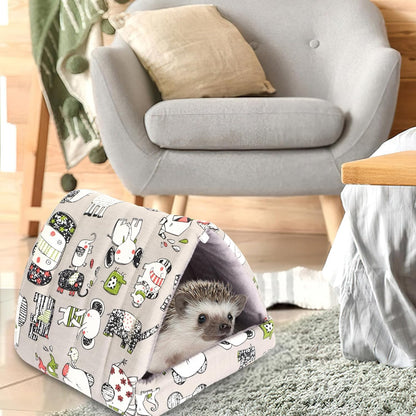 UPINS 2 Pack Guinea Pig Hideout,Guinea Pig Bed Washable Small Animal House Cage Accessories for Mouse Chinchillas Hamsters Hedgehogs Ferrets Bearded Dragons and Rats