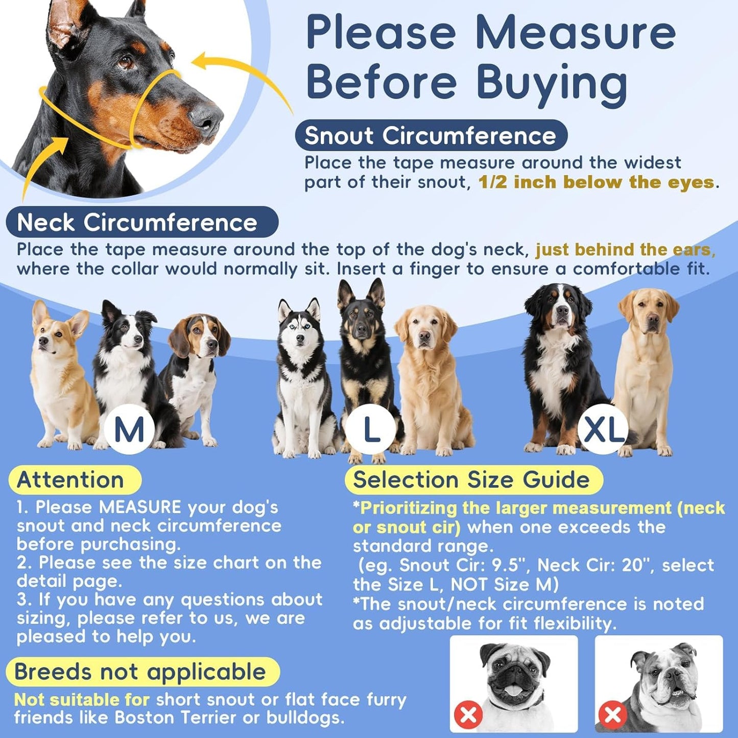 BARKLESS Soft Nylon Dog Head Collar for Large Medium Dog, Reflective Padding Head Halter for Training, Adjustable Muzzle Leash No Pulling, Jumping, Nose Leash Ideal for Walking (Black, M)