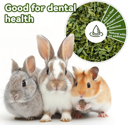 MAQIHAN Natural Alfalfa Hay for Rabbits - Dried Organic Chinchilla Guinea Pig Tender Hay for Young, Pregnant or Nursing Small Pets for Rabbit Food for Small Animals 7.58 oz