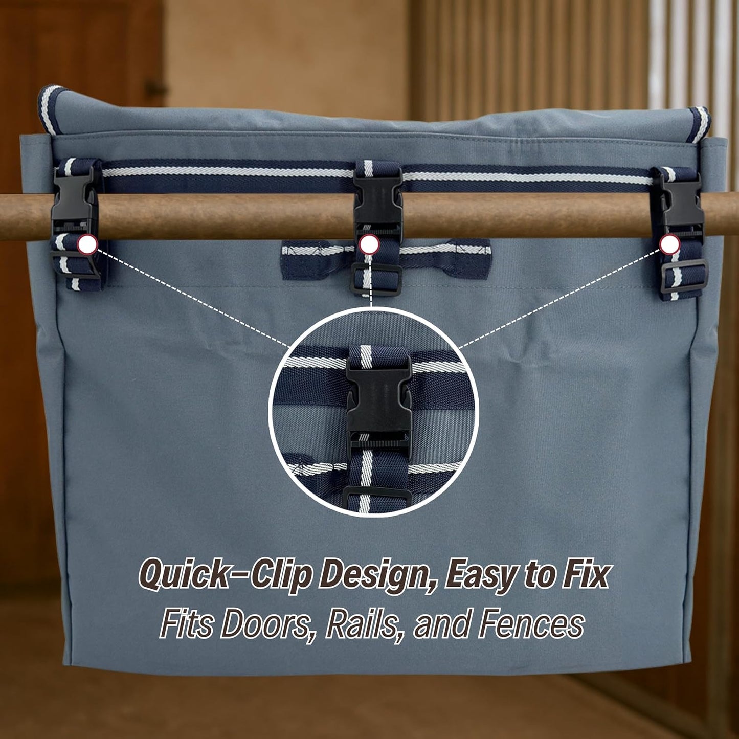 BARN & STABLE 600D Horse Blanket Storage Bag Large Boots Storage Organizer Bag for Horse with Quick Grip Closure and 3 Adjustable Straps