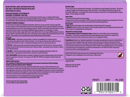 Amazon Basics Flea and Tick Topical Treatment for Dogs, Large (45-88 lbs), Fast Acting and Long Lasting, 6 Counts, Packaging May Vary