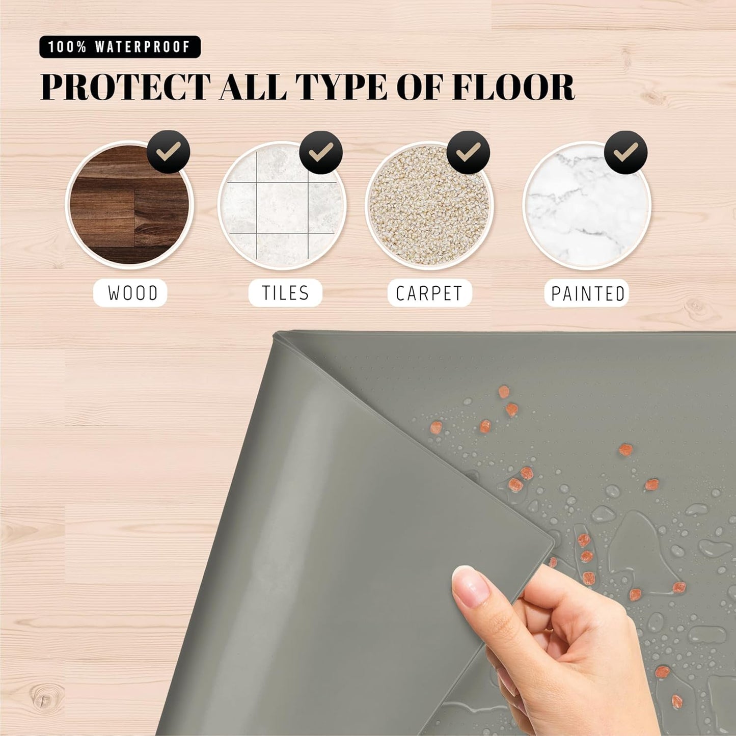 AVERYDAY 3-in-1 Slow Feeder Dog Bowls and 32x24'' Silicone Dog Mat Bundle